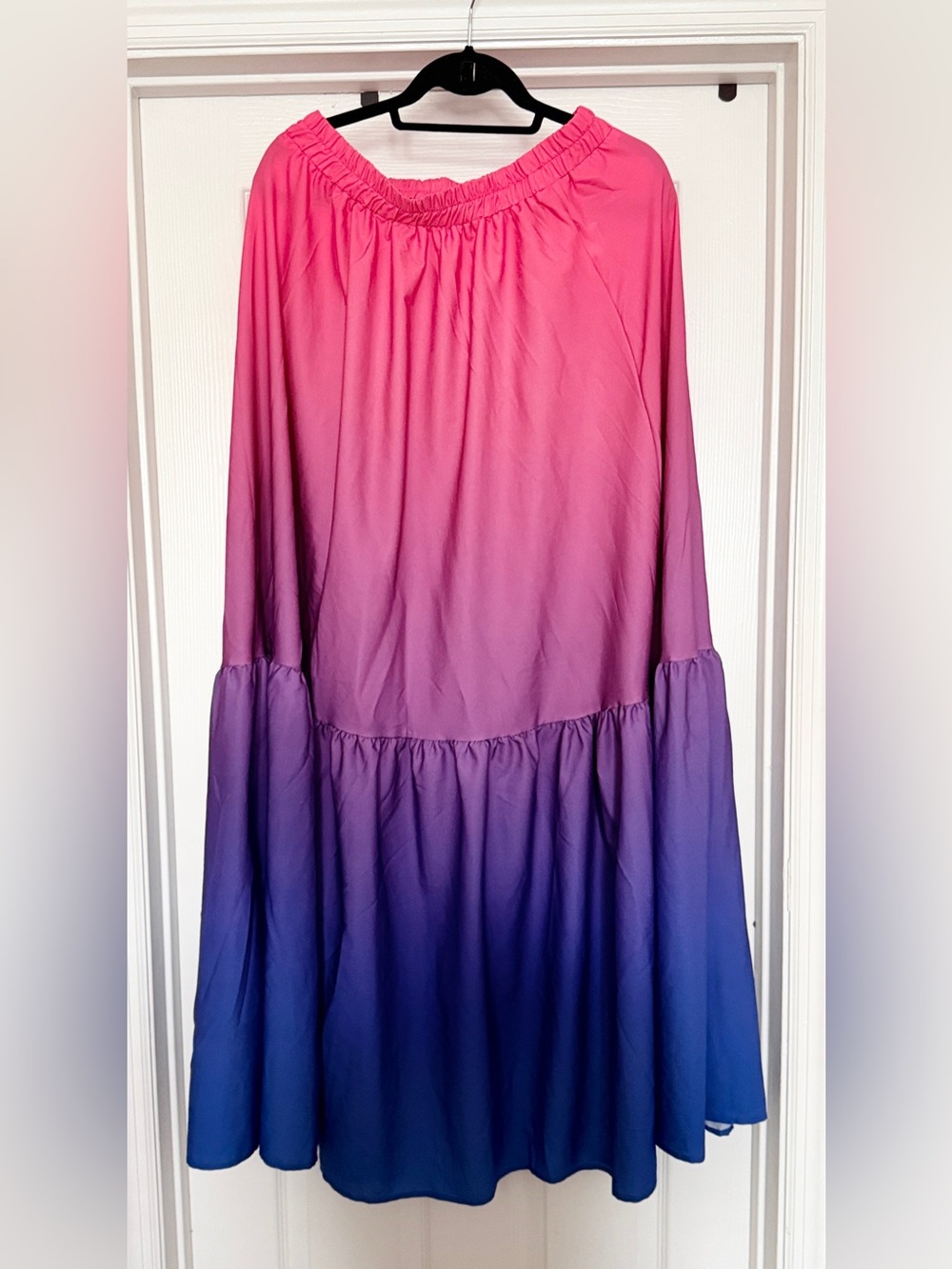 Bright Hot Pink Off-Shoulder Skirt Set - Sz L